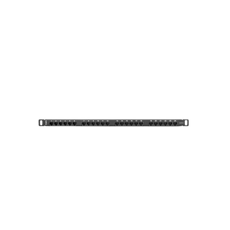 Patch panel Lanberg PPU6-0024-B 24 port 0.5U kat.6 czarny