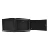 Szafa instalacyjna Rack wisząca 19" 6U 600x600 czarna drzwi metalowe Lanberg (flat pack)