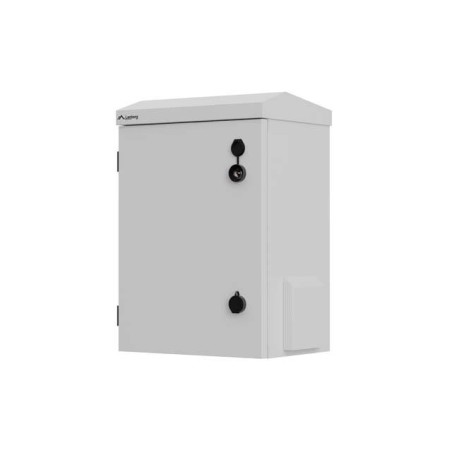 Szafa instalacyjna Rack Lanberg wisząca 10" hermetyczna IP55 do montażu na ścianie/słupie 340x250x500 szara (złożona)