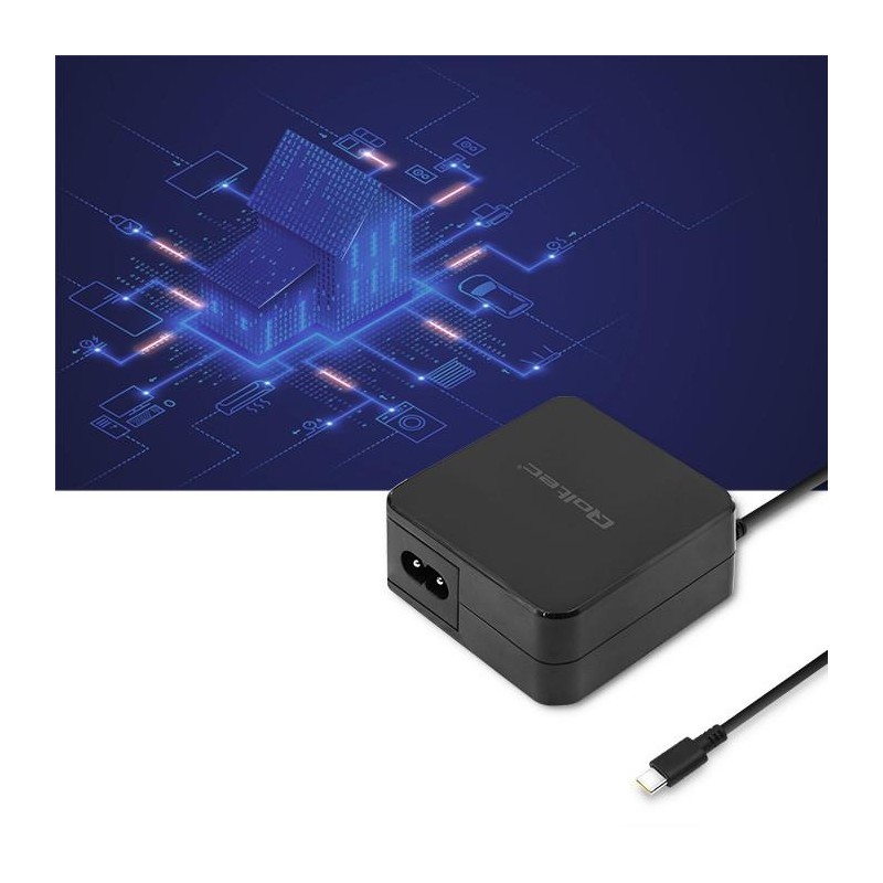 Zasilacz sieciowy Qoltec 65W | 5-20.3V | 2-3.25A | USB typ C | PD