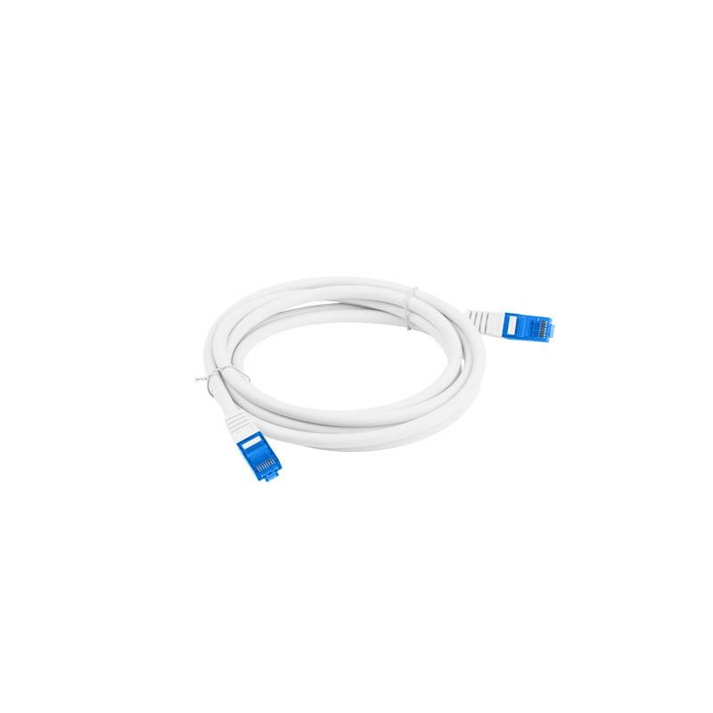 Patchcord Lanberg S/FTP kat.6A 3m LSZH CCA fluke passed biały