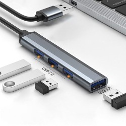 Hub Qoltec adapter USB 3.0 4w1 | USB 3.0 | 3x USB 2.0