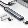 Hub Qoltec adapter USB 3.0 4w1 | USB 3.0 | 3x USB 2.0