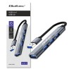 Hub Qoltec adapter USB 3.0 4w1 | USB 3.0 | 3x USB 2.0