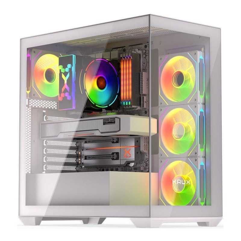 Obudowa KRUX Exo White ATX, z oknem, bez zasilacza, biała