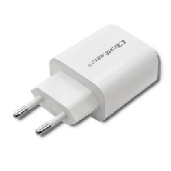 Ładowarka sieciowa Qoltec 18W | 5-12V | 1.5-3A | USB typ C PD | USB QC 3.0 | Biała