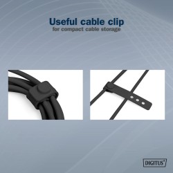 Kabel zasilający DIGITUS silikonowy USB-A - USB-C, USB 2.0 60W, 0,5m czarny