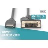 Kabel adapter DIGITUS HDMI Highspeed 1.3 Typ A / DVI-D(18+1), M/M 2m Black