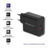 Ładowarka sieciowa Qoltec 63W | 5-20V | 1.5-3A | USB typ C PD | USB QC 3.0 | Czarna