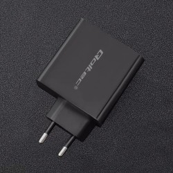 Ładowarka sieciowa Qoltec 63W | 5-20V | 1.5-3A | USB typ C PD | USB QC 3.0 | Czarna