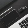 Ładowarka sieciowa Qoltec 35W GaN ULTRA | 5-20V | 2.25-3A | 1 x USB typ C PD | 1 x USB QC 3.0 | Czarna
