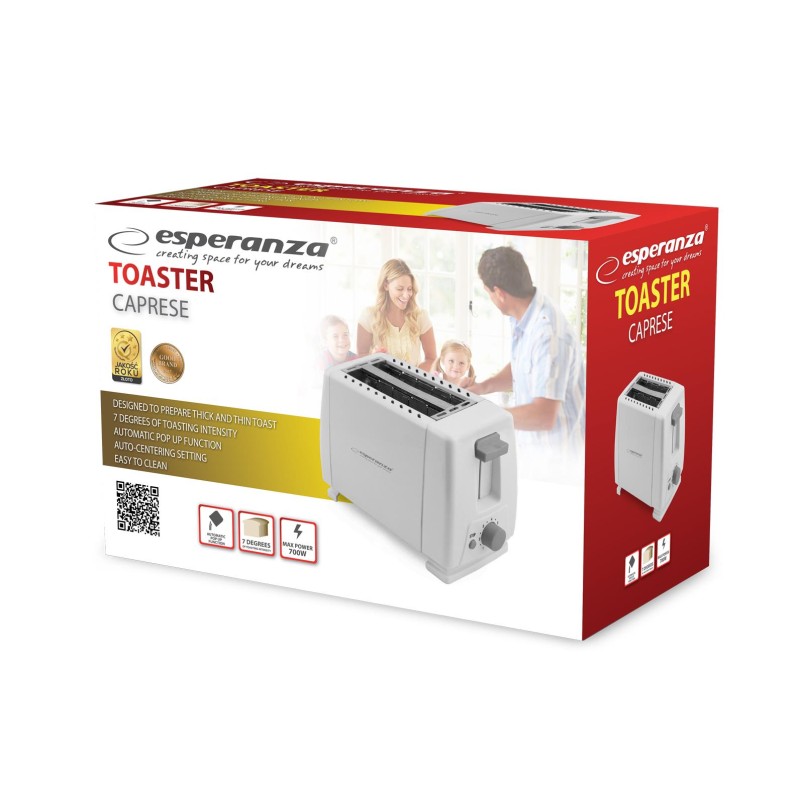 Toster Esperanza Caprese EKT001 biały