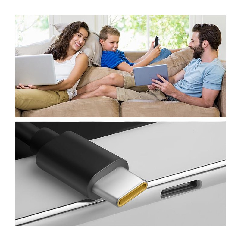 Ładowarka sieciowa Qoltec GaN POWER PRO | 1xUSB-C | 45W | 5-20V | 2.25-3A | Czarna