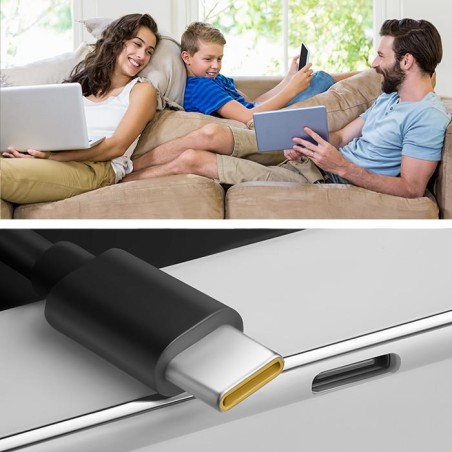 Ładowarka sieciowa Qoltec GaN POWER PRO | 1xUSB-C | 45W | 5-20V | 2.25-3A | Czarna