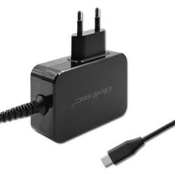 Ładowarka sieciowa Qoltec GaN POWER PRO | 1xUSB-C | 45W | 5-20V | 2.25-3A | Czarna