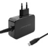 Ładowarka sieciowa Qoltec GaN POWER PRO | 1xUSB-C | 45W | 5-20V | 2.25-3A | Czarna