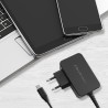 Ładowarka sieciowa Qoltec GaN POWER PRO | 1xUSB-C | 45W | 5-20V | 2.25-3A | Czarna