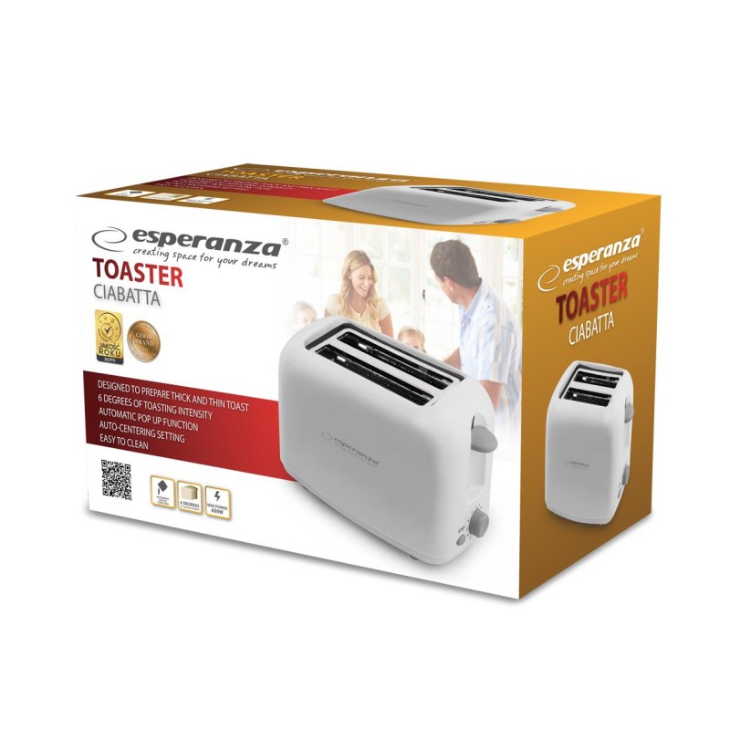 Toster Esperanza Ciabata EKT002 biały