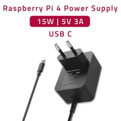 Ładowarka Qoltec Super FAST PD do Raspberry PI 4 | USB-C | 15W | 5V | 3A | Czarna
