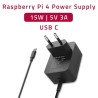 Ładowarka Qoltec Super FAST PD do Raspberry PI 4 | USB-C | 15W | 5V | 3A | Czarna