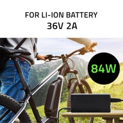 Ładowarka Qoltec do baterii roweru elektrycznego 36V | 42V | 2A | 5.5*2.1