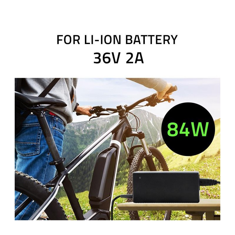Ładowarka Qoltec do baterii roweru elektrycznego 36V | 42V | 2A | 5.5*2.1