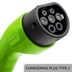 Ładowarka Qoltec do samochodu elektrycznego EV z regulacją 2w1 typ2 | SCHUKO | 3.5kW | 230V | LCD | Przenośna | Wallbox | 5m