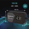 Ładowarka inteligentna Qoltec mikroprocesorowa 12V | 2A | Prostownik do akumulatora AGM GEL | LCD