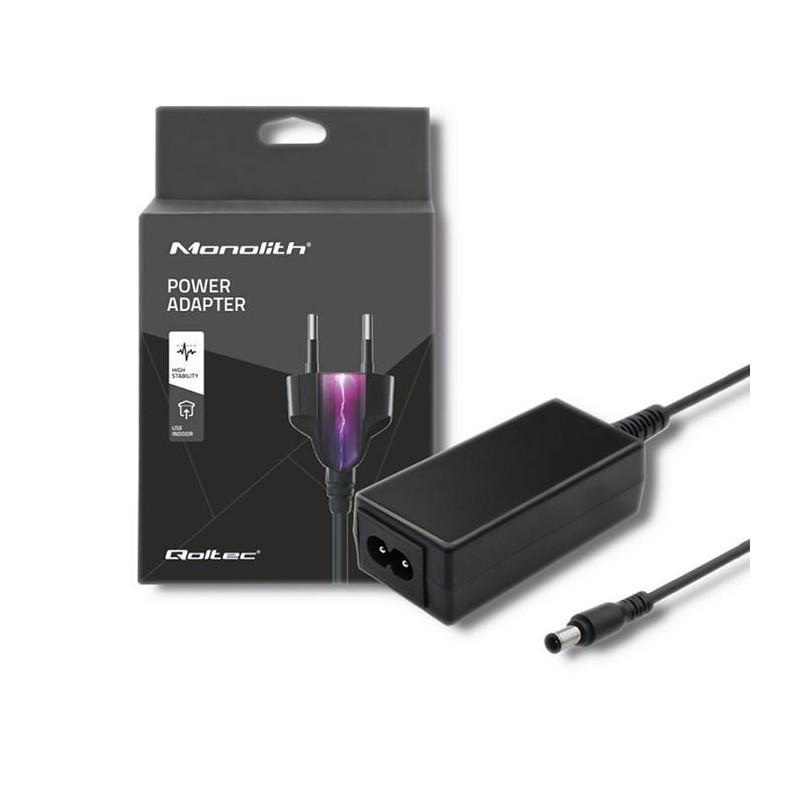Zasilacz sieciowy Qoltec do monitora LG 25W | 19V | 1.3A | 6.5*4.4 | +kabel zasilający