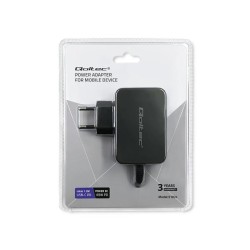 Ładowarka sieciowa Qoltec 65W | 5-20V | 3-3.25A | USB typ C | PD | Czarna