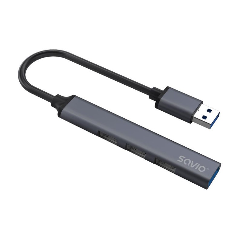 Hub USB SAVIO AK-70 USB-A - 3 x USB-A 2.0, 1 x USB-A 3.0