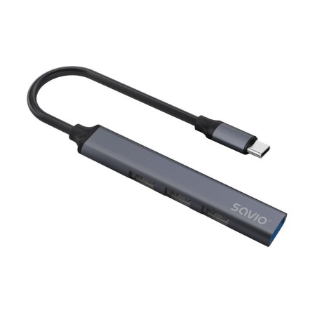 Hub USB SAVIO AK-71 USB-C - 3 x USB-A 2.0, 1 x USB-A 3.1 Gen 1