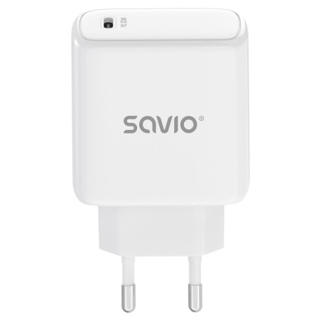 Ładowarka sieciowa SAVIO LA-14 20W Power Delivery 3.0, Biała