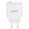 Ładowarka sieciowa SAVIO LA-14 20W Power Delivery 3.0, Biała