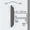 Uchwyt ścienny Techly 13"-30", 15kg obrotowy