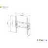 Uchwyt ścienny Techly 23"-55", 60kg slim