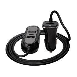 Ładowarka samochodowa Tracer 12-24V MULTICHARGE 3xUSB 7,2A + PD 18W