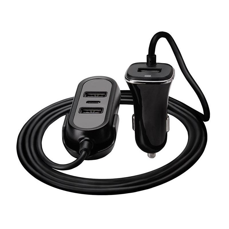 Ładowarka samochodowa Tracer 12-24V MULTICHARGE 3xUSB 7,2A + PD 18W
