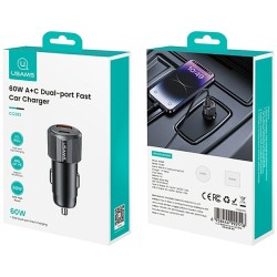 Ładowarka samochodowa Usams CC283 60W USB-A + USB-C PD Fast Charge