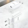 Ładowarka sieciowa Usams T18 2,1A 1xUSB- bez kabla - biała