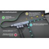 Hub USB-C Unitek H1118A 7w1, HDMI 4K, 3x USB-A, USB-C PD 100W, alu