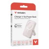 Powerbank Verbatim Charge 'n' Go Magnetic Wireless with Stand 10000mAh USB-C PD 3.0 Pink
