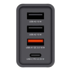 Ładowarka sieciowa Verbatim 1xUSB-C PD 20W 1xUSB-A QC 3.0 2xUSB-A 10W UE czarna