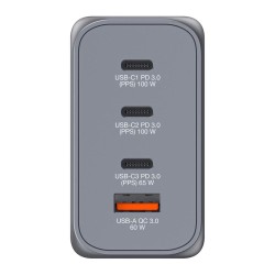 Ładowarka sieciowa Verbatim GaN GNC-200 3xUSB-C PD (2x100W+65W) 1xUSB-A QC 3.0