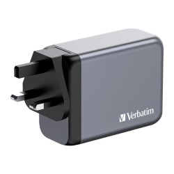 Ładowarka sieciowa Verbatim GaN GNC-200 3xUSB-C PD (2x100W+65W) 1xUSB-A QC 3.0