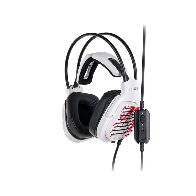 Słuchawki z mikrofonem A4Tech BLOODY G565 Enegry White