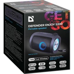 Głośnik Defender Enjoy S200 Bluetooth 5W BT/FM/TF/USB/AUX/TWS/LED