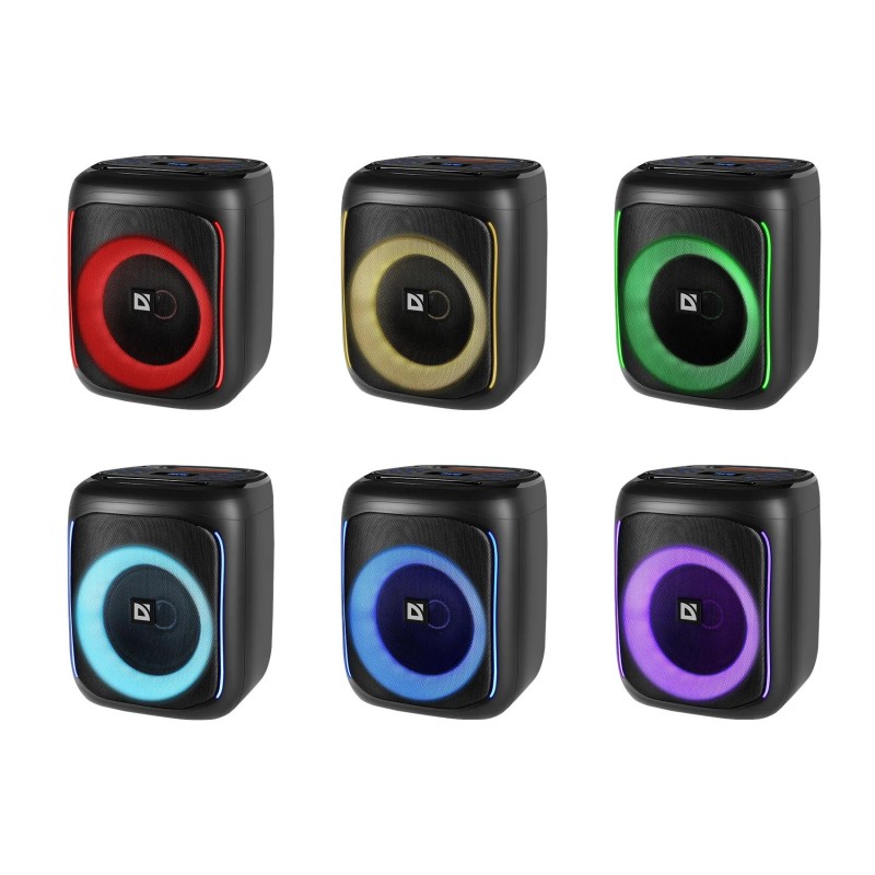 Głośnik Defender BOOMER 50 Bluetooth 50W MP3/FM/SD/USB/AUX/TWS/LED/MIC KARAOKE czarny