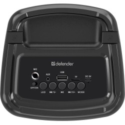 Głośnik Defender CONCERTO Bluetooth 20W MP3/FM/SD/USB/AUX/TWS/LED/MIC KARAOKE czarny + mikrofon