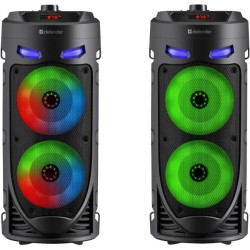Głośnik Defender CRASHBOOM Bluetooth 16W MP3/FM/SD/USB/AUX/TWS/LED/MIC/LCD KARAOKE czarny + mikrofon + pilot